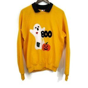 Jerzees Womens Vintage Halloween Ghost Sweatshirt